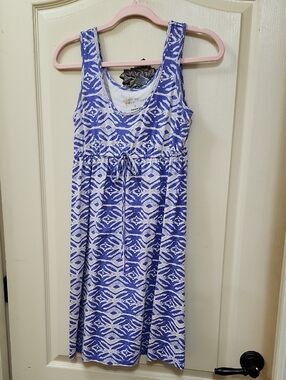 NATURAL REFLECTIONS SLEEVELESS  DRESS WITH DRAWSTRING WAIST